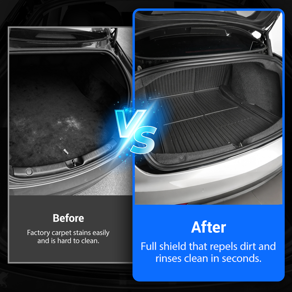 Trunk Mat With Backrest Mat for Tesla Model 3 Highland - Teskay