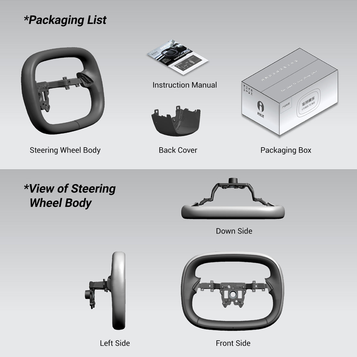 Starlink 4.0 Cyber Yoke Steering Wheel for Model 3 Highland