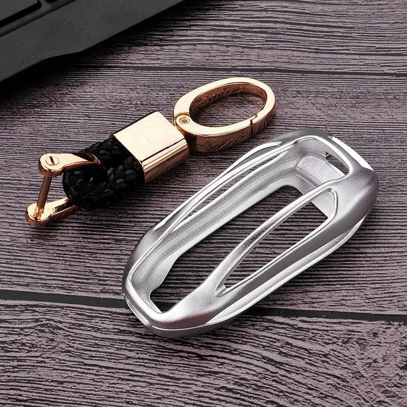 Tesla Model X Aluminum Metal Keychain Cover