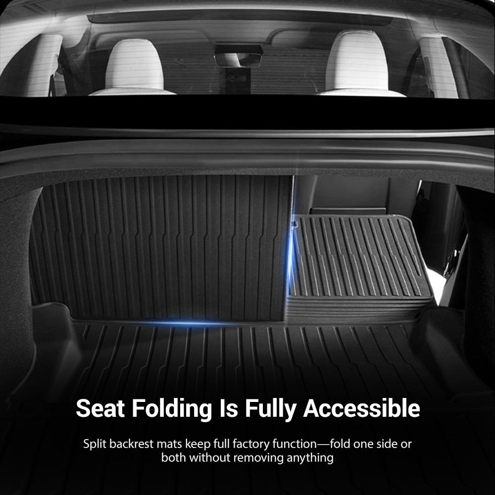 Trunk Mat With Backrest Mat for Tesla Model 3 Highland - Teskay