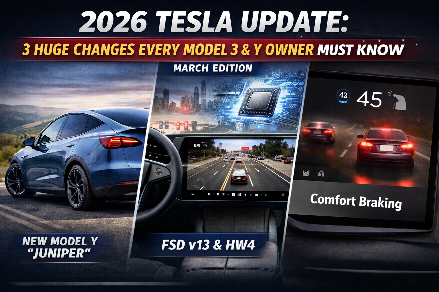 2026 Tesla Update: 3 Huge Changes Every Model 3 &amp; Y Owner Must Know (March Edition)