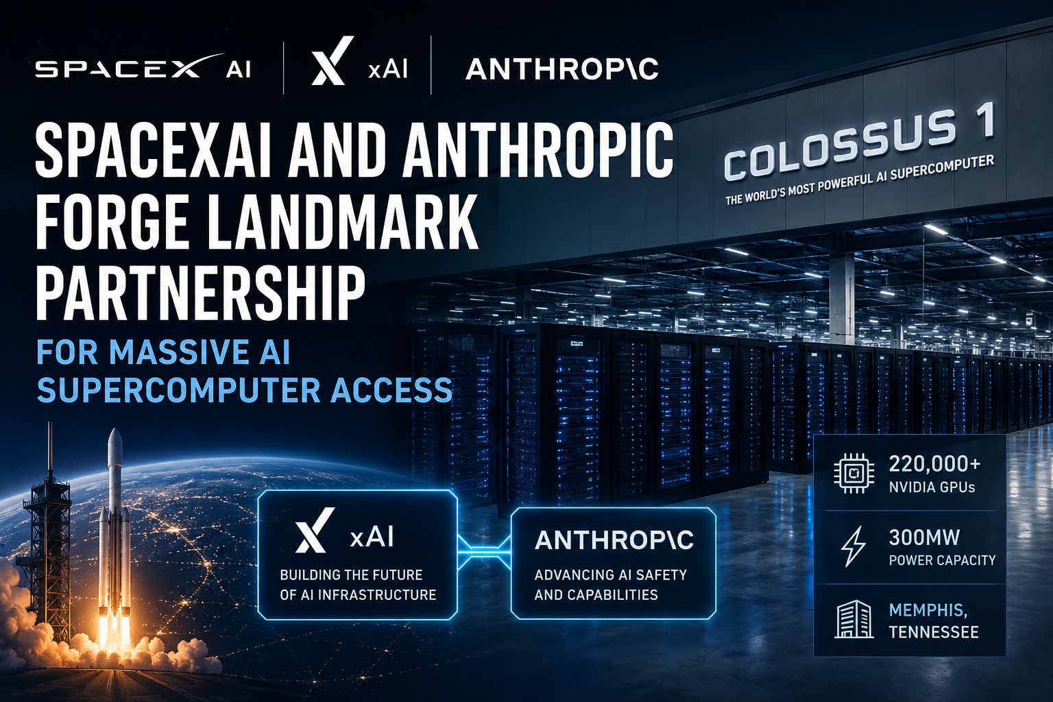 SpaceXAI and Anthropic Partner on Massive AI Supercomputer Access