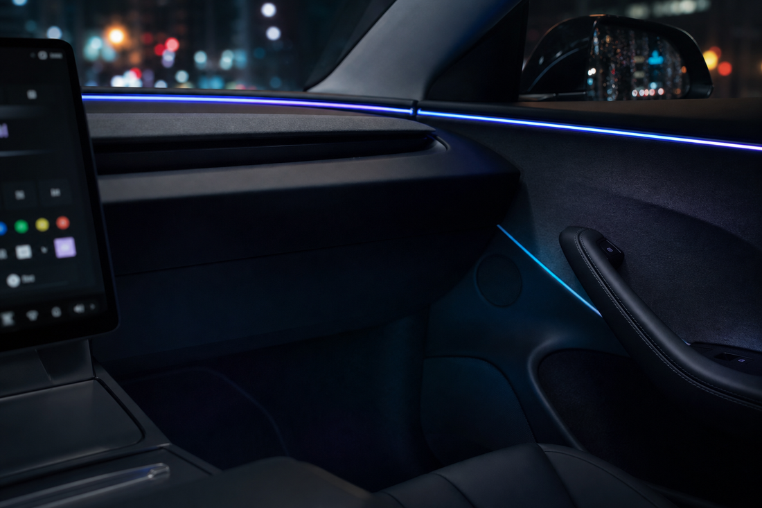 Tesla Model 3 2024+ / current maintenance scene for change ambient lighting in