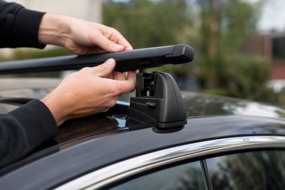 Tesla Model 3 maintenance scene for remove roof rack