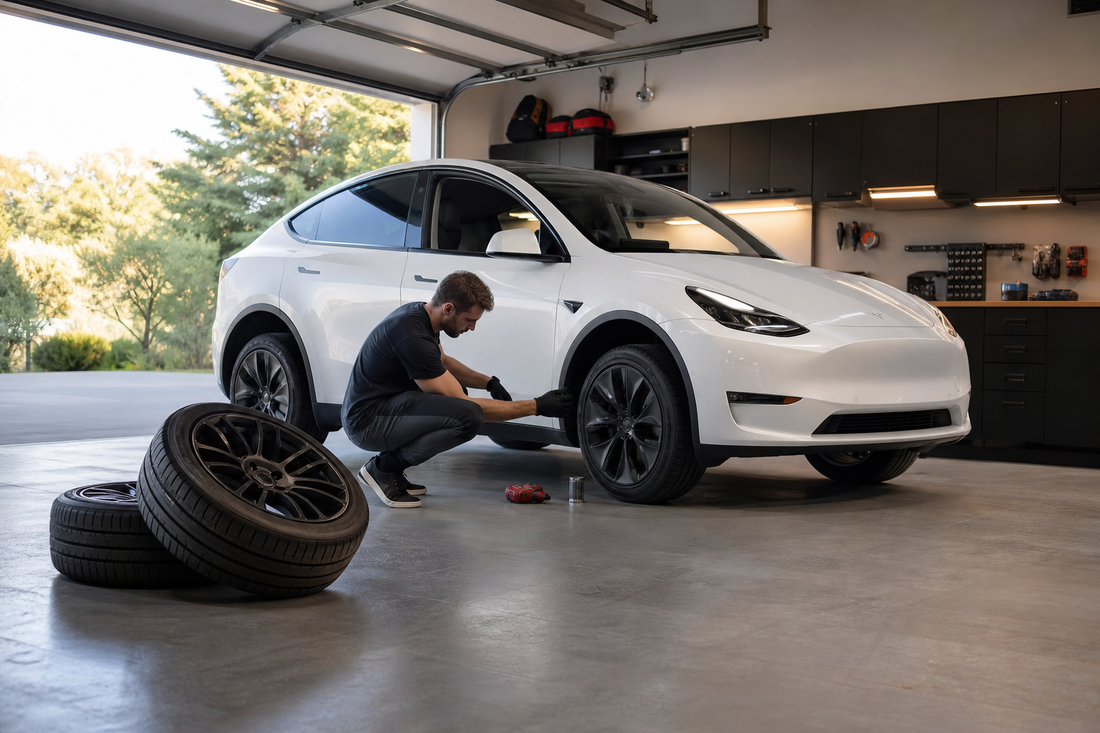 Tesla Model Y 2025+ / current maintenance scene for model y tire cost