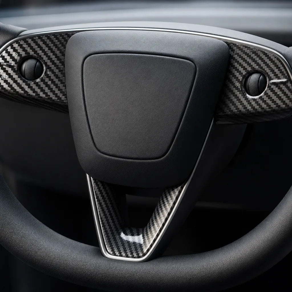 ABS Steering Wheel Button & V-Shape Trim Cover for Model Y Juniper