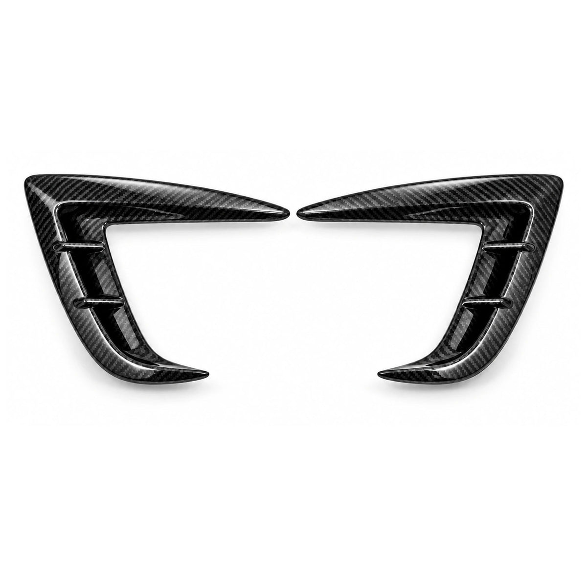 Real Carbon Fiber Front Intake Air Blades Trim for Model 3 Highland Performance 2024+