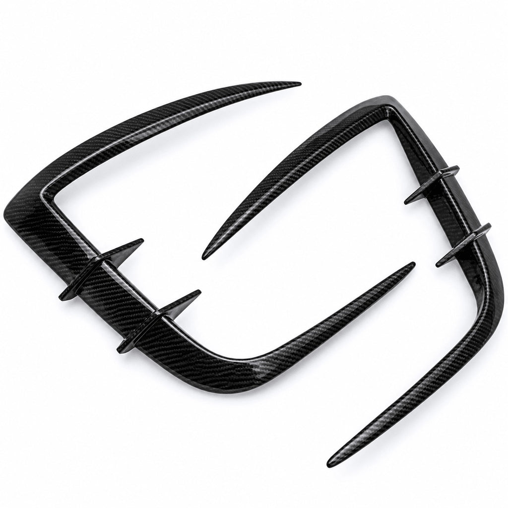 Real Carbon Fiber Front Intake Air Blades Trim for Model Y Juniper & Model YL 6-Seater