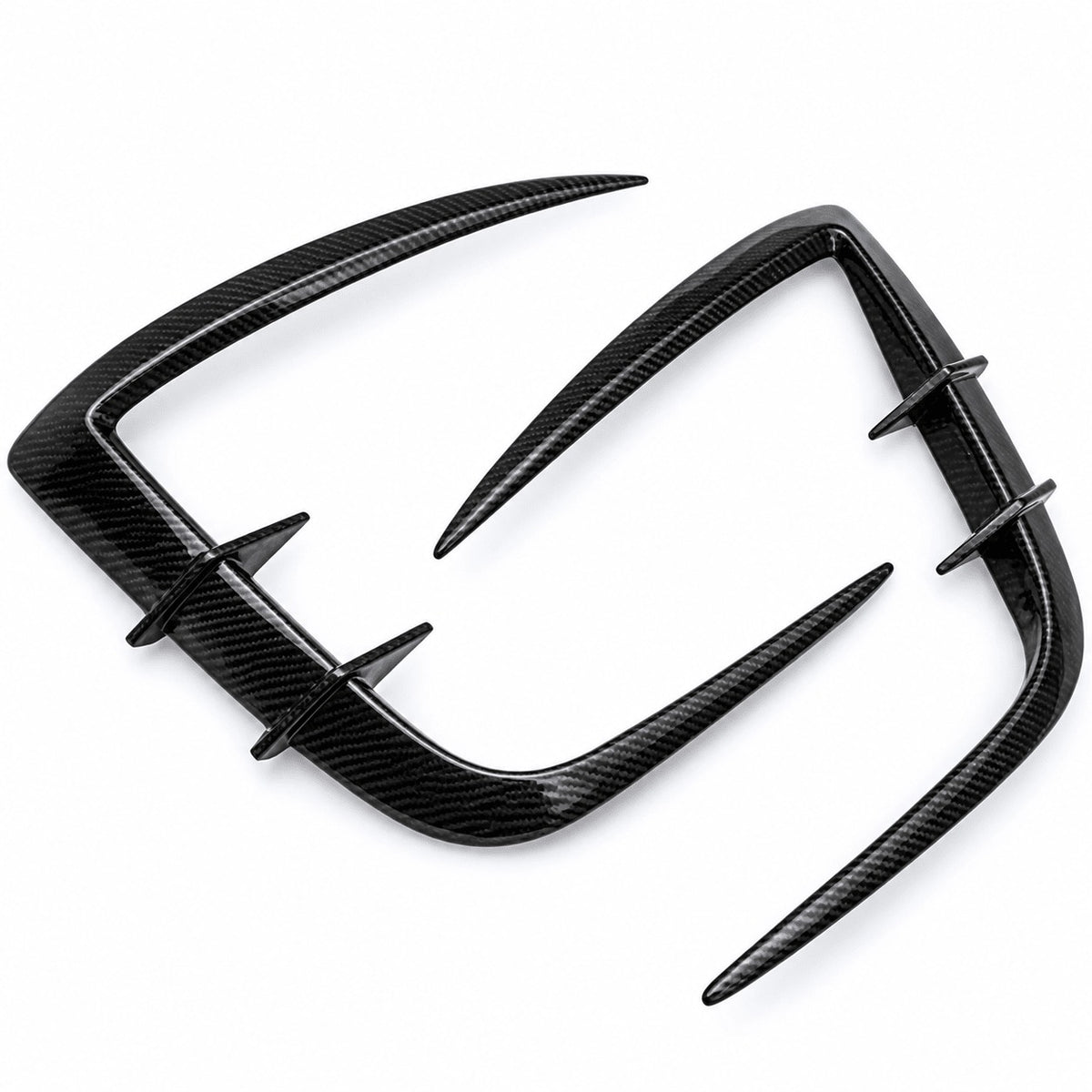 Real Carbon Fiber Front Intake Air Blades Trim for Model Y Juniper & Model YL 6-Seater