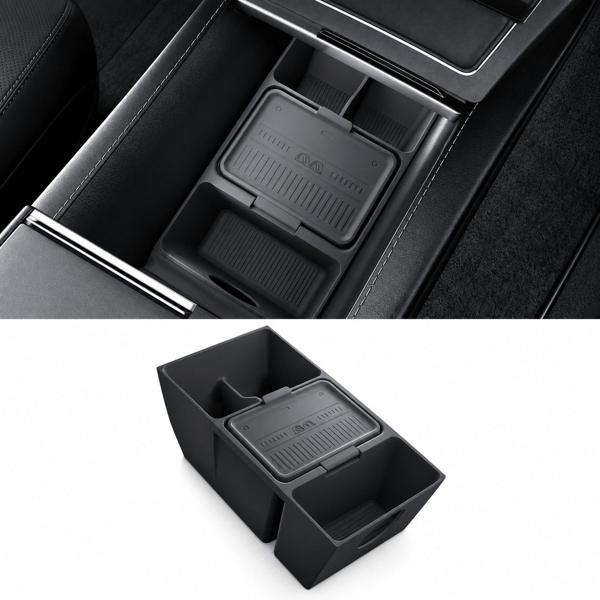Silicone Center Console Storage Organizer for Model Y Juniper 2025+