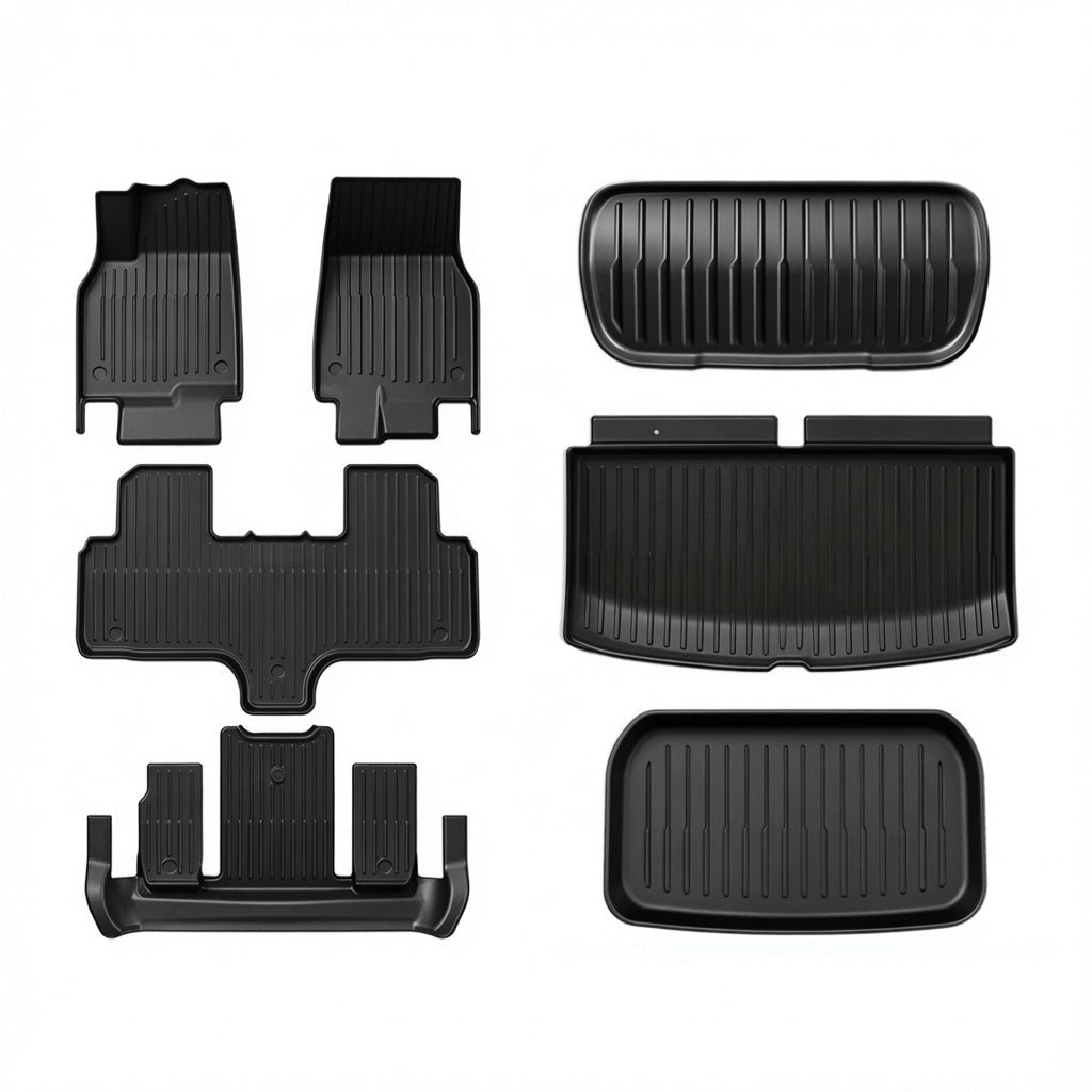 All-Weather TPE Floor Mats for Model YL 6-Seater 2026+
