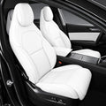 Leather Seat Covers for Tesla Model YL 6-Seater White