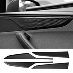 Dry Carbon Fiber Door Panel Trim Covers for Tesla Model Y Juniper