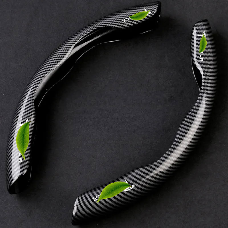 Faux Carbon Fiber Texture Anti-Slip Steering Wheel Cover for Tesla Model 3/Y/X/S