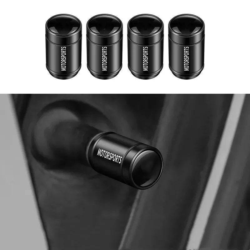 Tire Valve Caps for Tesla Black