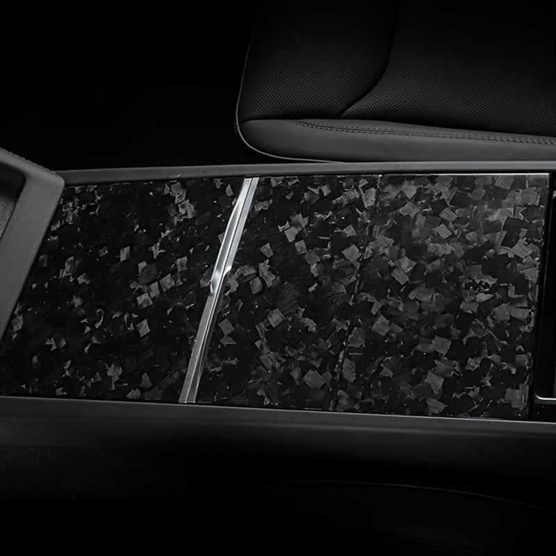 Dry Carbon Fiber Panel Console Wrap For Model Y Juniper / Model 3 Highland / Model YL Forged