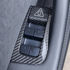 Dry Carbon Fiber Window Lift Button Trim & Switch Covers for Tesla Model Y L