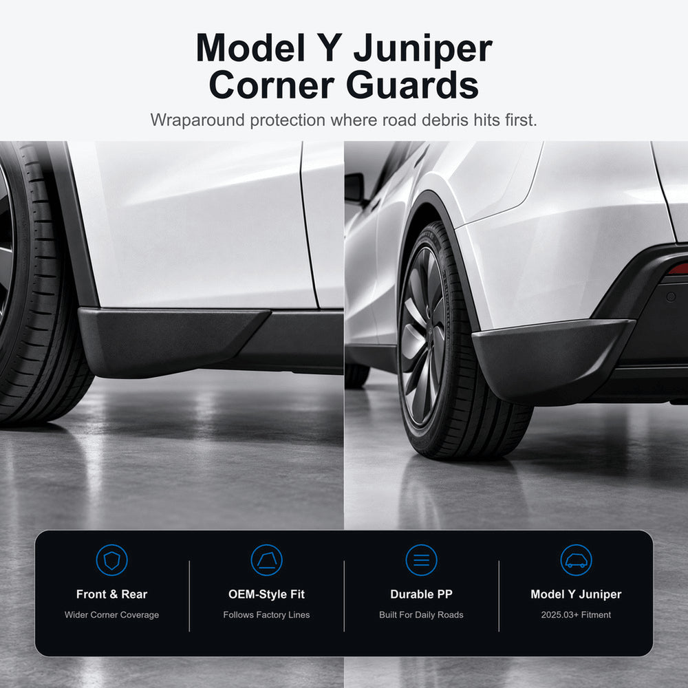 Front & Rear Mud Flap Corner Guards for Model Y Juniper / Model YL