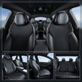 Ice Silk Ventilated Seat Covers for Model YL 6-Seater (11PCS) Black (11PCS)