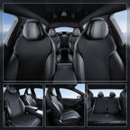 Ice Silk Ventilated Seat Covers for Model YL 6-Seater (11PCS) Black (11PCS)