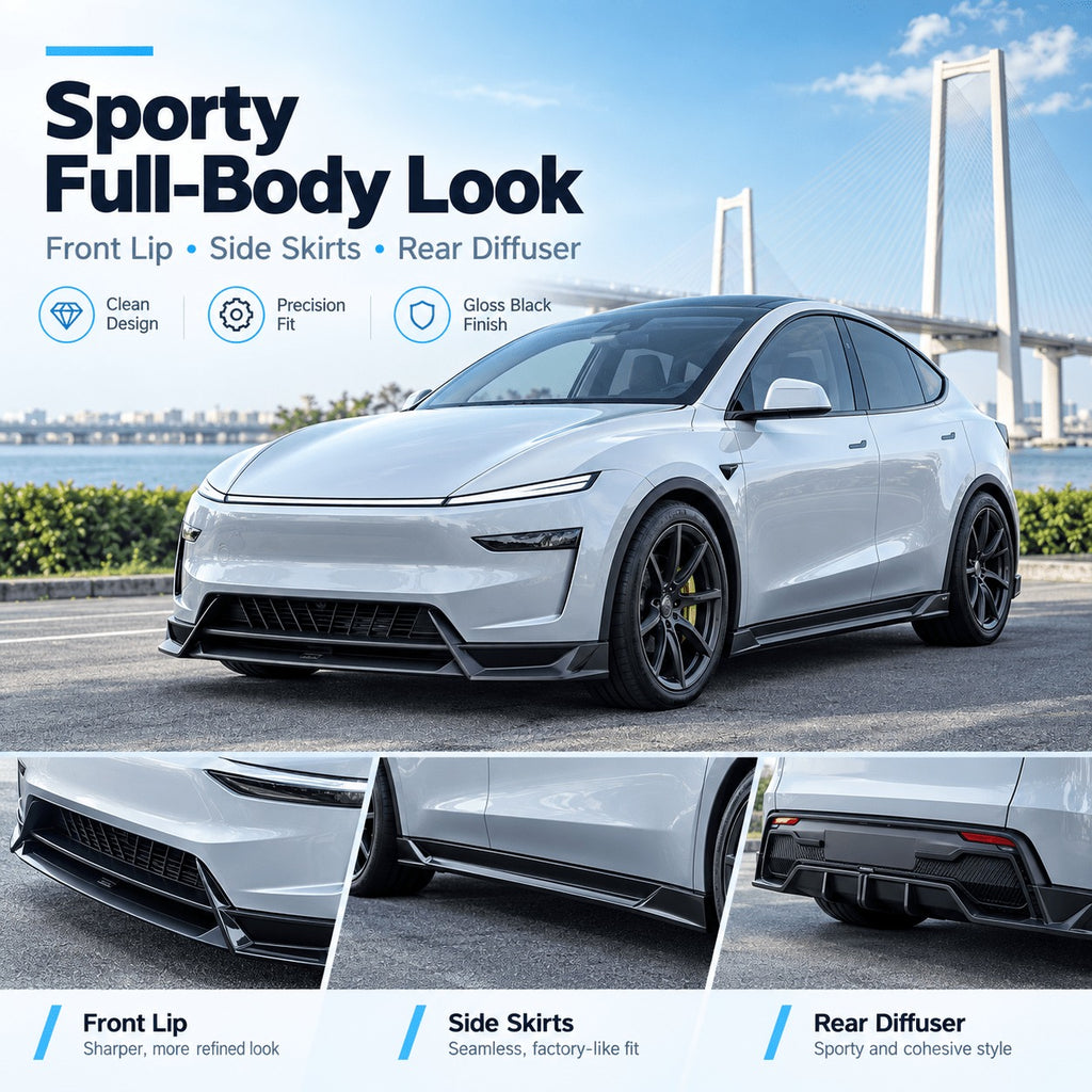 Model Y Juniper Premium & YL Body Kit – Front Lip, Side Skirts & Rear Diffuser