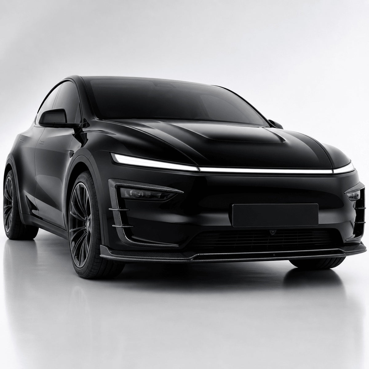 Real Carbon Fiber Front Intake Air Blades Trim for Model Y Juniper & Model YL 6-Seater