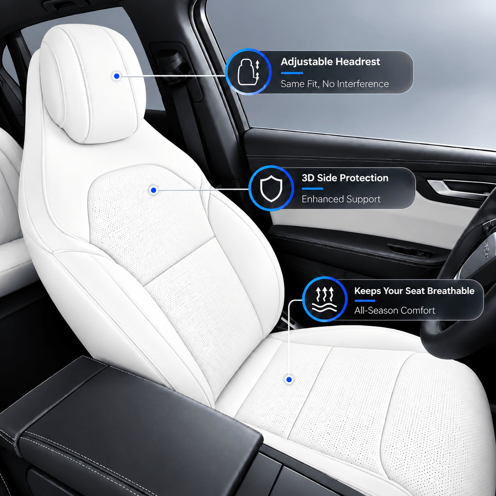 Leather Seat Covers for Tesla Model YL 6-Seater