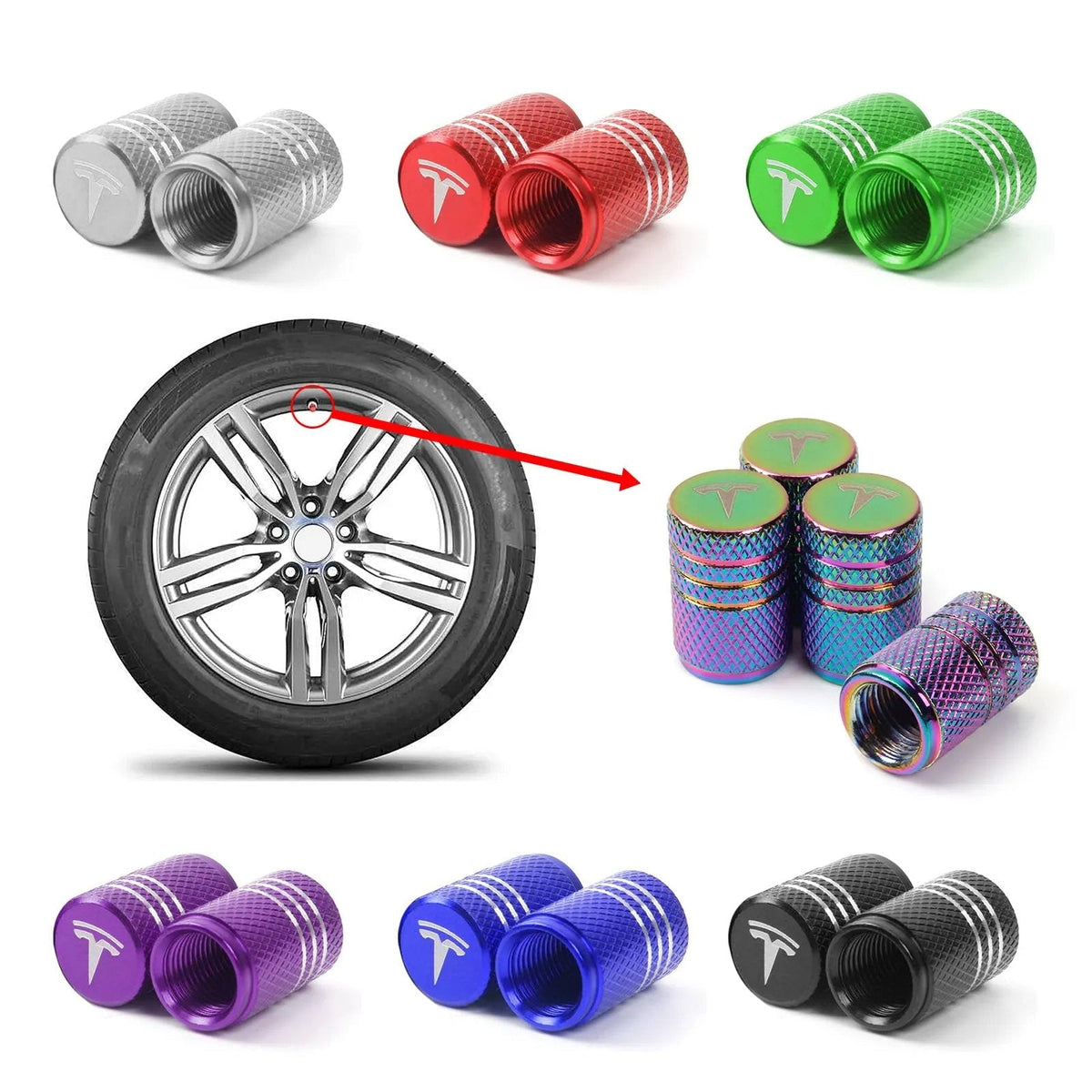 Tesla Valve Stem Caps
