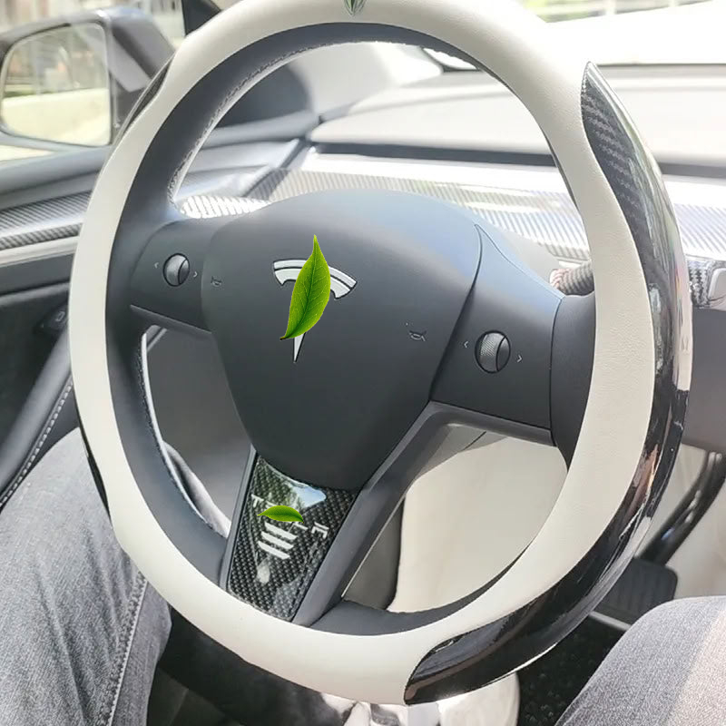Tesla Model 3/Y Carbon Fiber Texture Steering Wheel Decorative Sticker