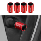 Tire Valve Caps for Tesla Red