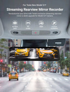 Streaming Rearview Mirror Recorder for 9″ Model 3 Highland 丨Single Camera