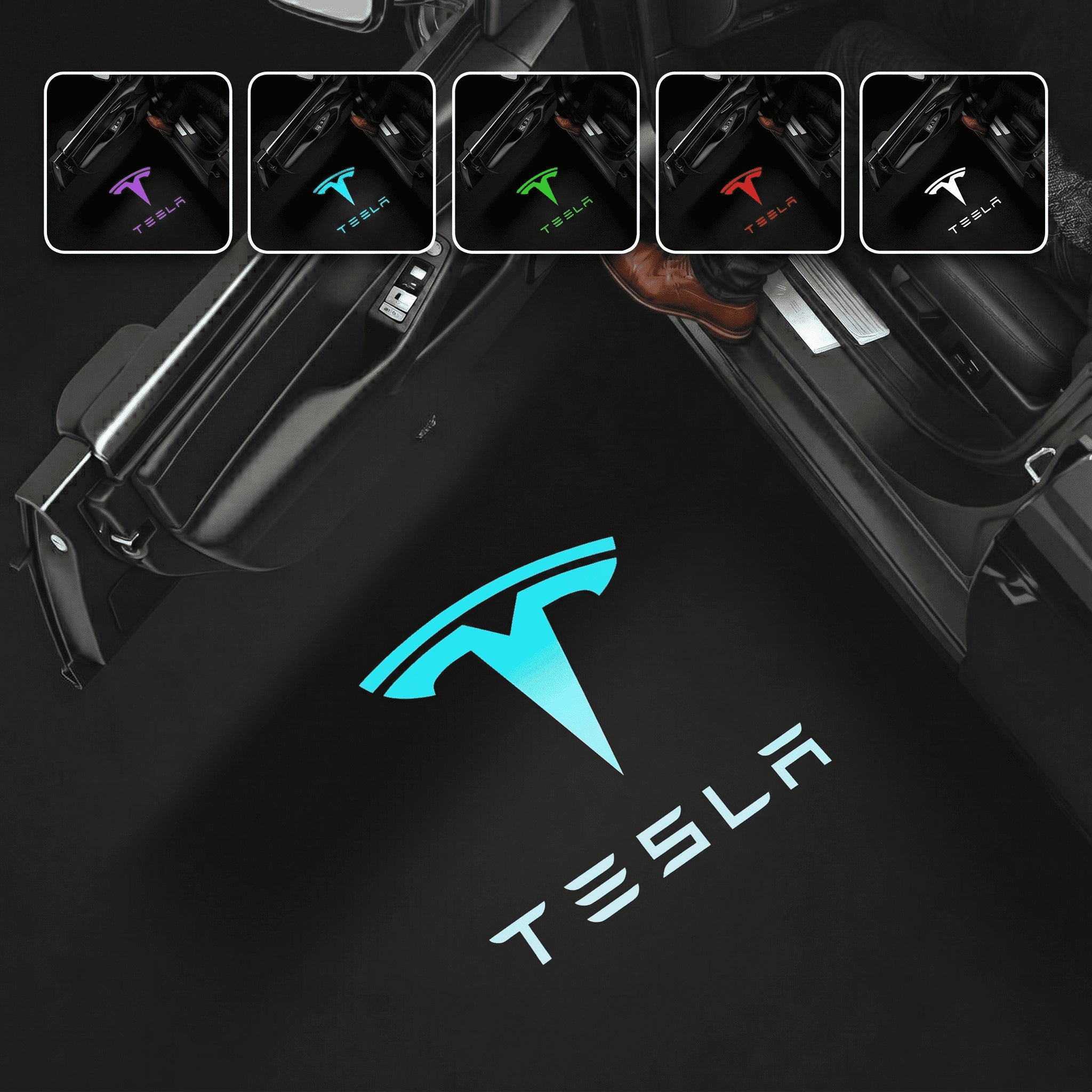 RGB 64-Color Puddle Lights for Model 3/Y/S/X | App Controlled