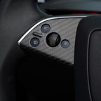 Dry Carbon Fiber Steering Wheel Trim Cover Kit for Model Y Juniper Premium / Model Y Standard / Model YL