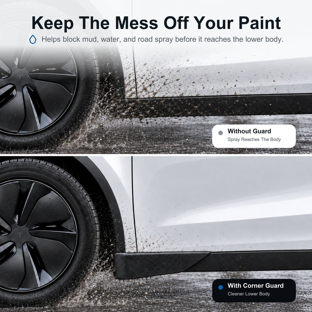 Front & Rear Mud Flap Corner Guards for Model Y Juniper / Model YL
