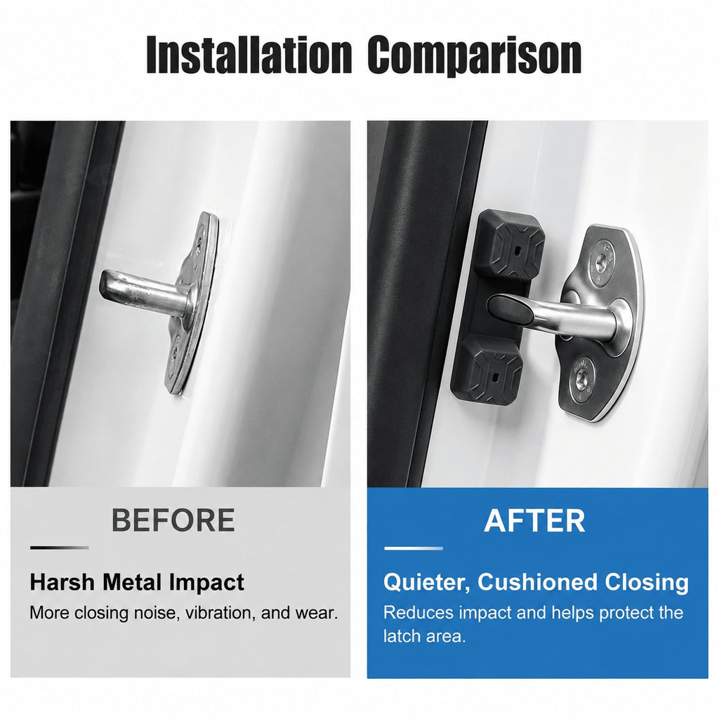 Magnetic Silicone Door Latch Dampers for Model 3 / Y (4-Pack)