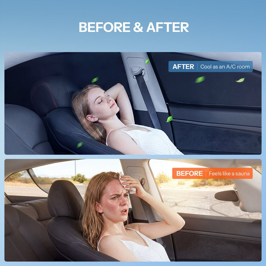 Full Car Sun Shade Set for Tesla Model YL 6-Seater