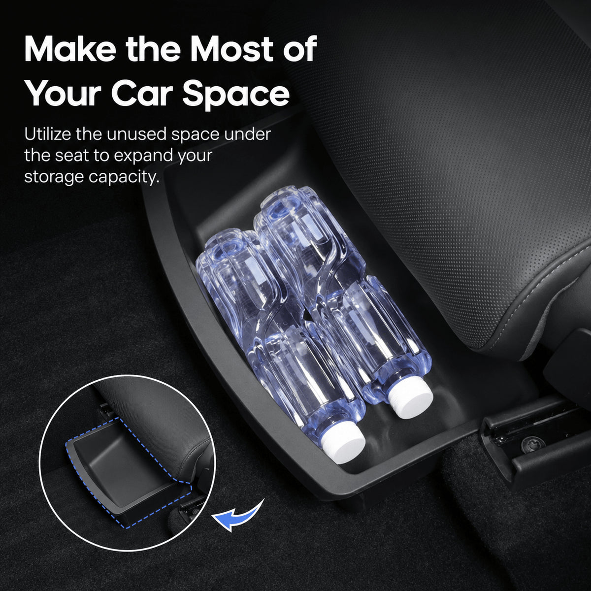 Under Front Seat Storage Box for Model YL 6-Seater