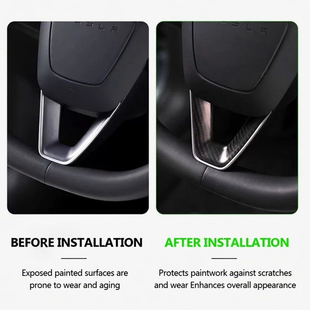ABS Steering Wheel Button & V-Shape Trim Cover for Model Y Juniper