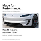 Real Carbon Fiber Front Intake Air Blades Trim for Model 3 Highland Performance 2024+