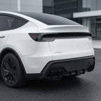 Rear Bumper Lip Spoiler & Diffuser with Flashing LED Pilot Brake Light for Model Y Juniper