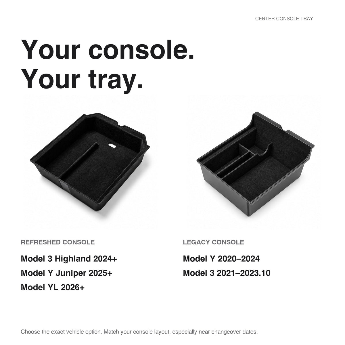 Center Console Tray for Model 3 & Model Y & Model YL