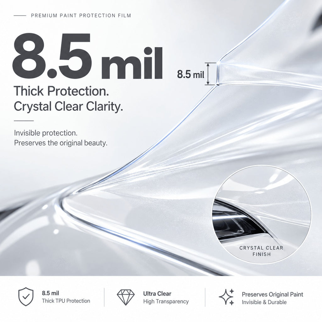 TPU Glossy Full Front Car Paint Protection Film (PPF) for Tesla Model 3