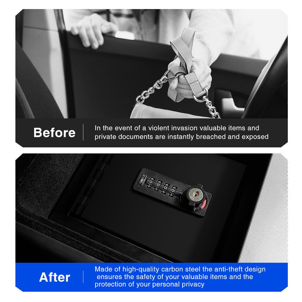 Anti-Theft Center Console Lock Box for Tesla Model 3 Highland/Model Y Juniper