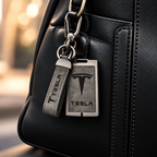 Key Card Holder for All Tesla Models - Zinc Alloy Full Protection with Keychain