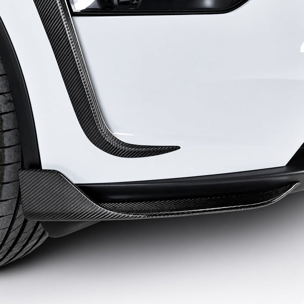 Real Carbon Fiber Front Bumper Corner Trim for Model Y Juniper / Model 3 Highland