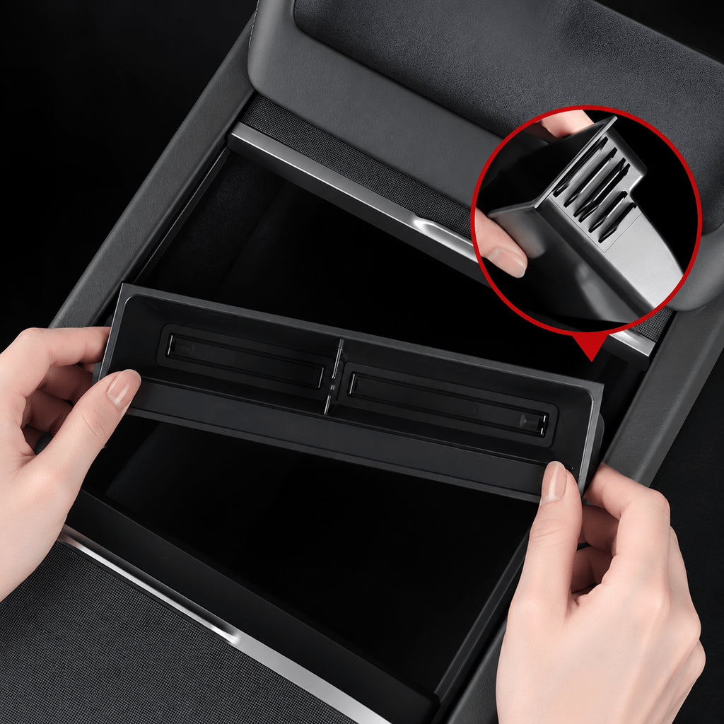 Center Console Panel Storage Box for Model Y Juniper & Model 3 Highland & Model YL