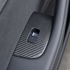 Dry Carbon Fiber Window Lift Button Trim & Switch Covers for Tesla Model Y L