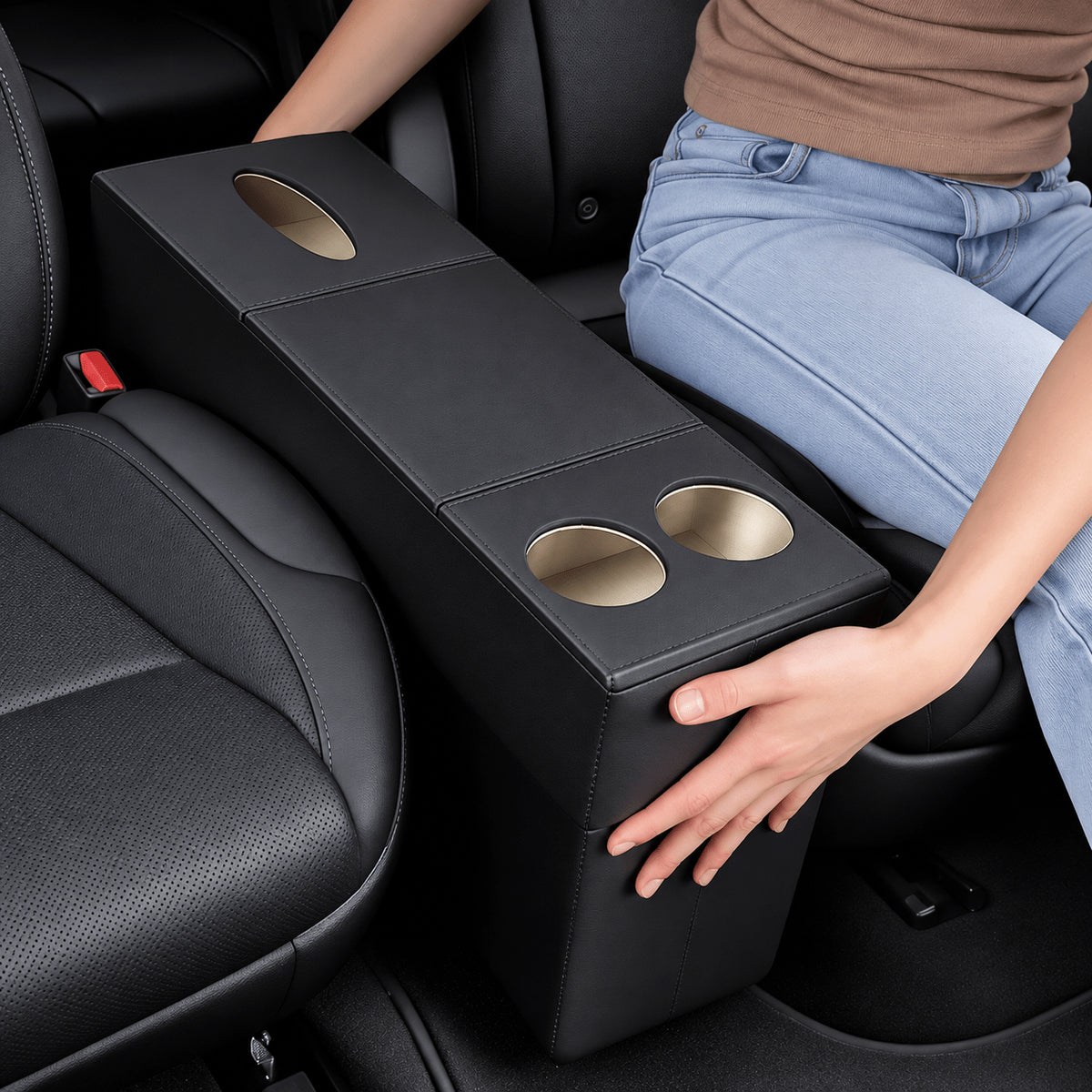 Second-Row Aisle Storage Organizer for Tesla Model YL 2026+ (6-Seater)