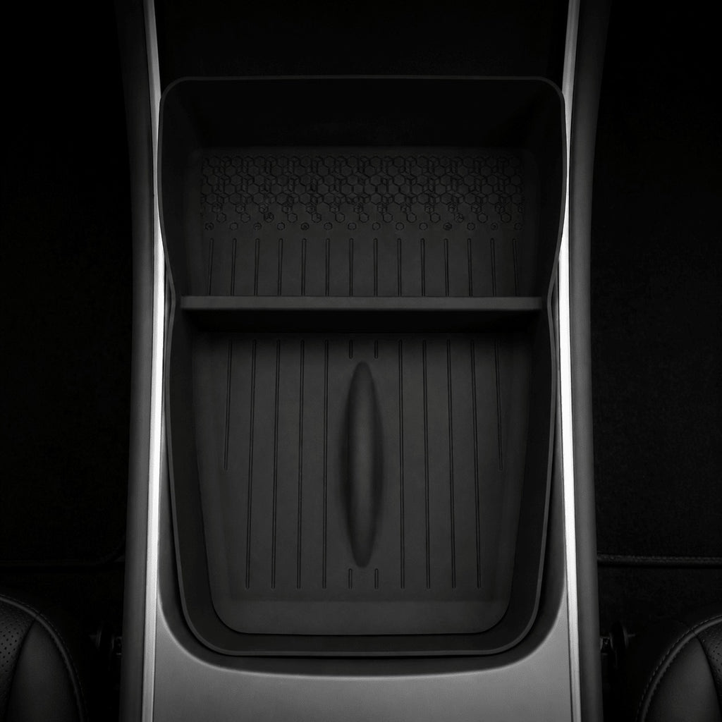 Silicone Center Console Lower Tray Mat for Model Y Standard 2026+