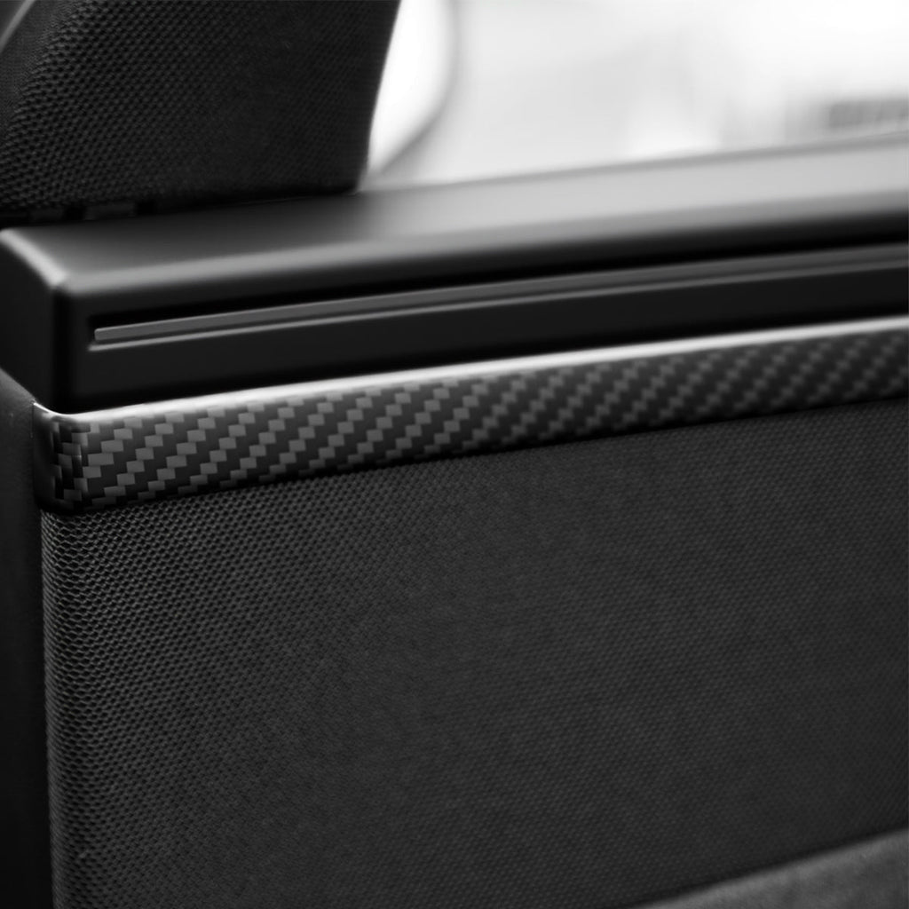 Dry Carbon Fiber Door Panel Trim Covers for Tesla Model Y Juniper
